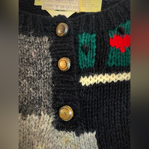 Vintage Wool Patchwork Sweater - Picture 2 of 6